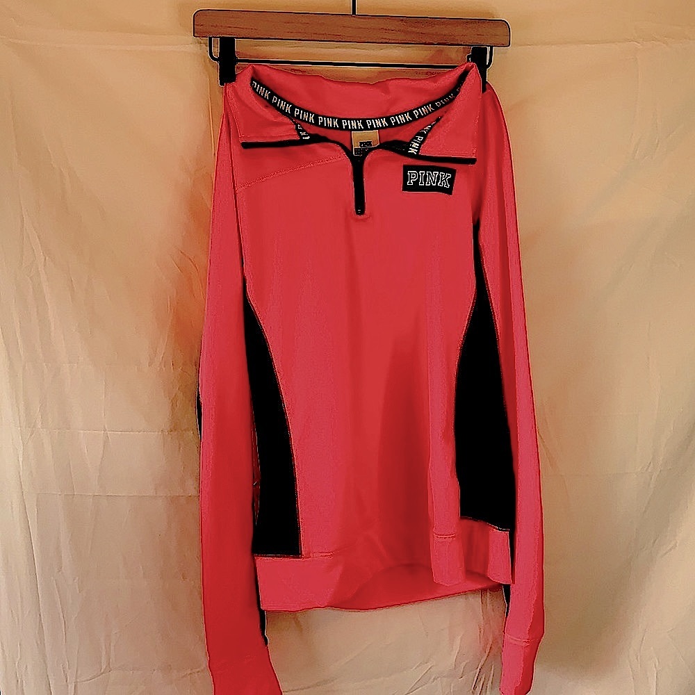 VS PINK half-zip pullover